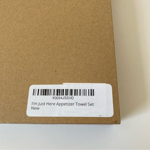 Mud Pie Tea Towel Spreader I’m Just Here For The Appetizers Gift Set NIB NWTS - Picture 5 of 5